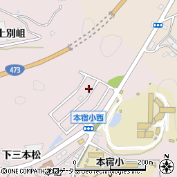 愛知県岡崎市本宿町上別岨周辺の地図