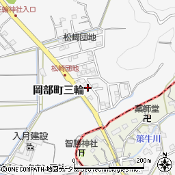 静岡県藤枝市岡部町三輪1096周辺の地図