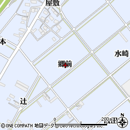 愛知県西尾市高落町郷前周辺の地図