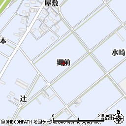 愛知県西尾市高落町（郷前）周辺の地図