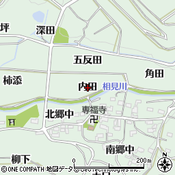 愛知県額田郡幸田町長嶺内田周辺の地図
