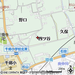 愛知県新城市杉山四ツ谷周辺の地図