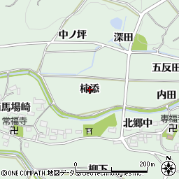 愛知県額田郡幸田町長嶺柿添周辺の地図