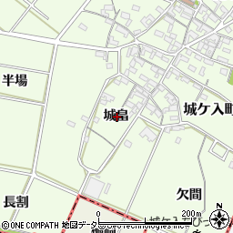 愛知県安城市城ケ入町城畠周辺の地図