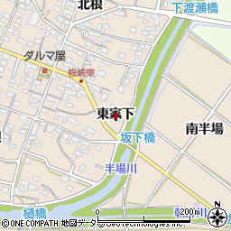 愛知県安城市根崎町東家下周辺の地図