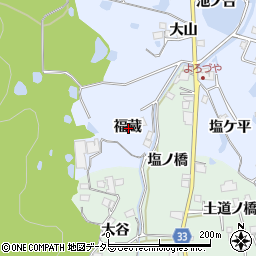 兵庫県宝塚市大原野福蔵周辺の地図