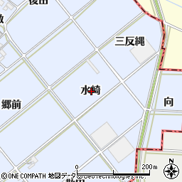 愛知県西尾市高落町水崎周辺の地図