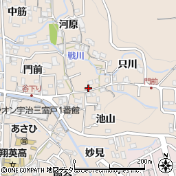 京都府宇治市莵道只川36周辺の地図