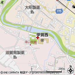 滋賀県甲賀市甲賀町滝825周辺の地図