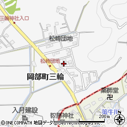 静岡県藤枝市岡部町三輪1128周辺の地図