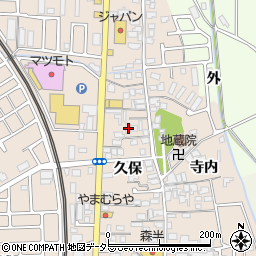 京都府宇治市小倉町久保21周辺の地図