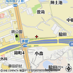 愛知県常滑市多屋孫ヤラク周辺の地図