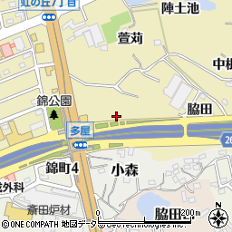 愛知県常滑市多屋（孫ヤラク）周辺の地図