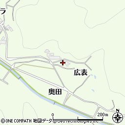 愛知県岡崎市鶇巣町広表周辺の地図