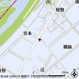 愛知県西尾市高落町郷前90周辺の地図