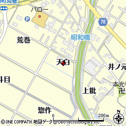 愛知県岡崎市福岡町天白周辺の地図