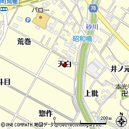 愛知県岡崎市福岡町（天白）周辺の地図