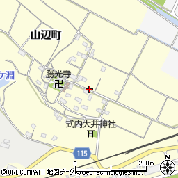 〒513-0016 三重県鈴鹿市山辺町の地図