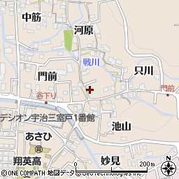 京都府宇治市莵道只川33周辺の地図