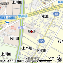 愛知県岡崎市国正町新田周辺の地図