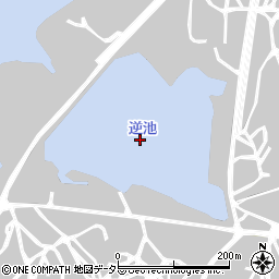 逆池周辺の地図