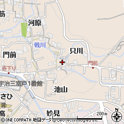 京都府宇治市莵道只川41周辺の地図