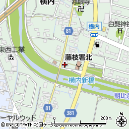 静岡県藤枝市横内542-1周辺の地図