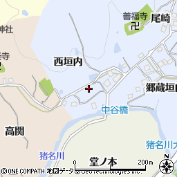 兵庫県川辺郡猪名川町原西垣内周辺の地図