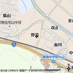 愛知県岡崎市舞木町野添周辺の地図