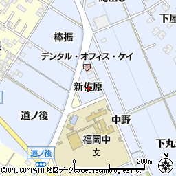 愛知県岡崎市上地町新佐原周辺の地図