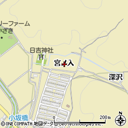 愛知県岡崎市桑谷町宮ノ入周辺の地図