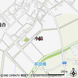 愛知県西尾市南中根町小脇周辺の地図
