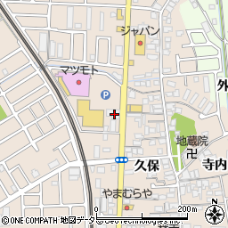 京都府宇治市小倉町久保119-2周辺の地図