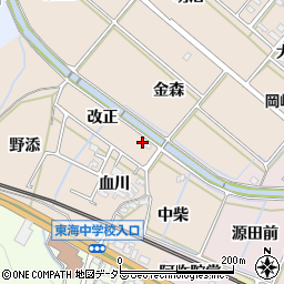 愛知県岡崎市舞木町改正周辺の地図