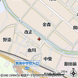 愛知県岡崎市舞木町（改正）周辺の地図