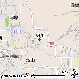 京都府宇治市莵道只川47周辺の地図