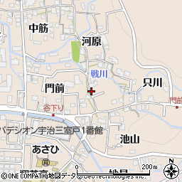 京都府宇治市莵道只川26周辺の地図