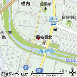 静岡県藤枝市横内537周辺の地図
