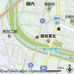静岡県藤枝市横内12周辺の地図