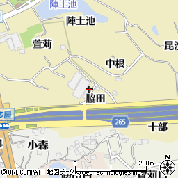 愛知県常滑市多屋脇田周辺の地図