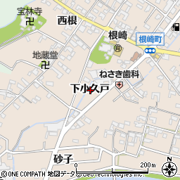 愛知県安城市根崎町下小久戸周辺の地図