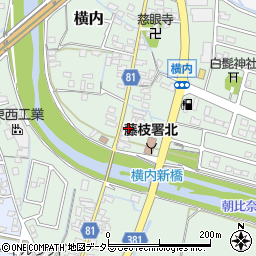 静岡県藤枝市横内536周辺の地図