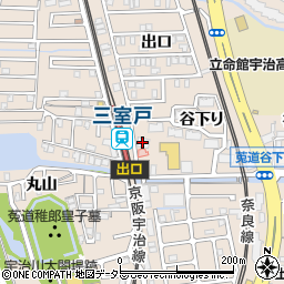 京阪三室戸駅前自転車駐車場周辺の地図