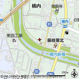 静岡県藤枝市横内1周辺の地図