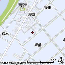 愛知県西尾市高落町郷前97周辺の地図