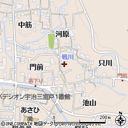 京都府宇治市莵道只川25周辺の地図