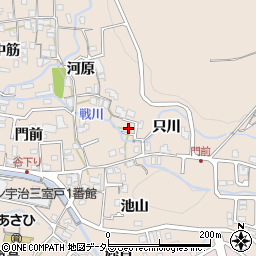 京都府宇治市莵道只川11周辺の地図