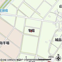 愛知県安城市城ケ入町（半場）周辺の地図