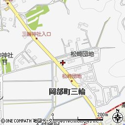 静岡県藤枝市岡部町三輪1151周辺の地図