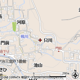 京都府宇治市莵道只川9周辺の地図